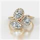 1 - Sienna 3.27 ctw GIA Certified Multi Shape Natural Diamond Oval, Heart & Marquise Three Stone Engagement Ring 