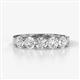 1 - Wenda 1.25 ctw (4.00 mm) Round Natural Diamond Side Gallery 5 Stone Wedding Band 