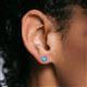 4 - Alida 2.50 ctw (6.00 mm) Cushion Shape Blue Topaz Solitaire Women Stud Earrings 