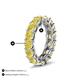 4 - Luna 7.04 ctw (4.00 mm) Cushion Shape Lab Created Yellow Sapphire U Prong Eternity Band 