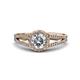 3 - Aylin 1.38 ctw IGI Certified Lab Grown Diamond Round (6.50 mm) & Natural Diamond Round (1.00 mm) Halo Engagement Ring  