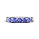 1 - Wenda 1.15 ctw (4.00 mm) Round Tanzanite Side Gallery 5 Stone Wedding Band 