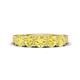 1 - Wendy 1.32 ctw (4.00 mm) Round Yellow Sapphire Side Gallery 5 Stone Wedding Band 