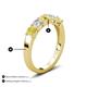 3 - Wenda 1.29 ctw (4.00 mm) Round Yellow Sapphire & Natural Diamond Side Gallery 5 Stone Wedding Band 
