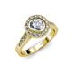 3 - Ara 1.36 ctw IGI Certified Lab Grown Diamond Round (6.50 mm) & Natural Diamond Round (1.50 mm) Halo Engagement Ring  