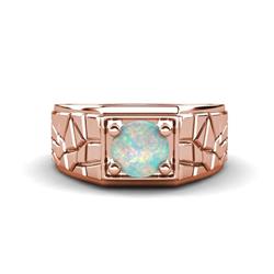 Jamar ct Opal Nugget Solitaire Men Band ct Opal Nugget Solitaire Prong Set Men Band K Rose Gold