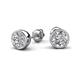 5 - Caryl Natural Round Diamond Euro Bezel Set Solitaire Stud Earrings 