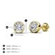 4 - Caryl GIA Certified Natural Round Diamond 1.50 ctw (SI/H) Euro Bezel Set Solitaire Stud Earrings 