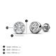 4 - Caryl GIA Certified Natural Round Diamond 1.50 ctw (SI/G) Euro Bezel Set Solitaire Stud Earrings 