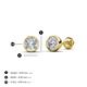 4 - Caryl GIA Certified Natural Round Diamond 1.00 ctw (SI/G) Euro Bezel Set Solitaire Stud Earrings 