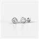 1 - Caryl  Natural Round Diamond 0.50 ctw (SI/G) Euro Bezel Set Solitaire Stud Earrings 