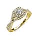 4 - Maisie Prima 0.51 ctw Lab Grown Diamond Round (3.80 mm) & Natural Diamond Round (1.00 mm) Halo Engagement Ring 