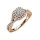 4 - Maisie Prima 0.51 ctw Lab Grown Diamond Round (3.80 mm) & Natural Diamond Round (1.00 mm) Halo Engagement Ring 
