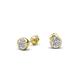 5 - Caryl  Natural Round Diamond 0.50 ctw (SI/H) Euro Bezel Set Solitaire Stud Earrings 