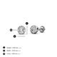 4 - Caryl  Natural Round Diamond 0.50 ctw (SI/G) Euro Bezel Set Solitaire Stud Earrings 