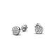 5 - Caryl  Natural Round Diamond 0.50 ctw (SI/G) Euro Bezel Set Solitaire Stud Earrings 