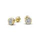 5 - Caryl  Natural Round Diamond 0.70 ctw (SI/H) Euro Bezel Set Solitaire Stud Earrings 