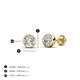 4 - Caryl  Natural Round Diamond 0.70 ctw (SI/G) Euro Bezel Set Solitaire Stud Earrings 
