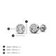 4 - Caryl  Natural Round Diamond 0.70 ctw (SI/G) Euro Bezel Set Solitaire Stud Earrings 