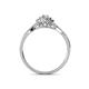 4 - Yesenia Prima 0.74 ctw Lab Grown Diamond Round (3.30 mm) & Natural Diamond Round (1.30 mm) Halo Engagement Ring 