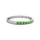 5 - Abila 0.63 ctw (2.50 mm) Princess Cut Green Garnet 7 Stone Wedding Band 