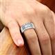 2 - Kellan 1.00 ct (6.50 mm) IGI Certified Lab Grown Diamond Geometric Square Side Design Solitaire Men Band 