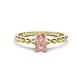 1 - Helen Bold 0.40 ct Morganite Oval Cut (6x4 mm) Solitaire Promise Ring 