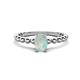 1 - Helen Bold 0.30 ct Opal Oval Cut (6x4 mm) Solitaire Promise Ring 