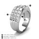 3 - Kellan 1.00 ct (6.50 mm) IGI Certified Lab Grown Diamond Geometric Square Side Design Solitaire Men Band 