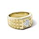 5 - Kellan 1.00 ct (6.50 mm) IGI Certified Lab Grown Diamond Geometric Square Side Design Solitaire Men Band 