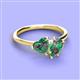 3 - Sasha Heart & Pear Shape Lab Created Alexandrite 2 Stone Duo Ring 