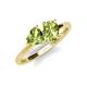 4 - Sasha Heart & Pear Shape Peridot 2 Stone Duo Ring 