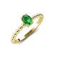 4 - Helen Bold 0.55 ct Green Garnet Oval Cut (6x4 mm) Solitaire Promise Ring 