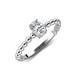 4 - Helen Bold 0.43 ct Moissanite Oval Cut (6x4 mm) Solitaire Promise Ring 