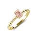 4 - Helen Bold 0.40 ct Morganite Oval Cut (6x4 mm) Solitaire Promise Ring 