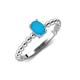 4 - Helen Bold 0.35 ct Turquoise Oval Cut (6x4 mm) Solitaire Promise Ring 