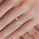 6 - Celeste Bold 0.50 ct IGI Certified Lab Grown Diamond Round (5.00 mm) Solitaire Asymmetrical Stackable Ring 
