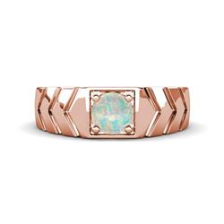 Darius ct Opal V Pattern Solitaire Men Band ct Opal V Pattern Solitaire Prong Set Men Band K Rose Gold