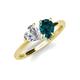 4 - Sasha GIA Certified Heart Shape Diamond & Pear Shape London Blue Topaz Stone Duo Ring 