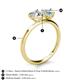 5 - Sasha GIA Certified Heart Shape Diamond & Pear Shape Aquamarine Stone Duo Ring 