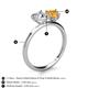 5 - Sasha GIA Certified Heart Shape Diamond & Pear Shape Citrine Stone Duo Ring 