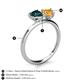 5 - Sasha Heart Shape London Blue Topaz & Pear Shape Citrine 2 Stone Duo Ring 