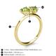 5 - Sasha Heart & Pear Shape Peridot 2 Stone Duo Ring 