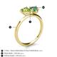 5 - Sasha Heart Shape Peridot & Pear Shape Lab Created Alexandrite 2 Stone Duo Ring 