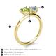 5 - Sasha Heart Shape Peridot & Pear Shape Aquamarine 2 Stone Duo Ring 