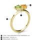 5 - Sasha Heart Shape Peridot & Pear Shape Citrine 2 Stone Duo Ring 