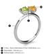 5 - Sasha Heart Shape Peridot & Pear Shape Citrine 2 Stone Duo Ring 