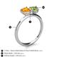 5 - Sasha Heart Shape Citrine & Pear Shape Peridot 2 Stone Duo Ring 