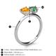 5 - Sasha Heart Shape Citrine & Pear Shape Lab Created Alexandrite 2 Stone Duo Ring 