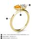 5 - Sasha IGI Certified Pear Shape Lab Grown Diamond & Heart Shape Citrine 2 Stone Duo Ring 